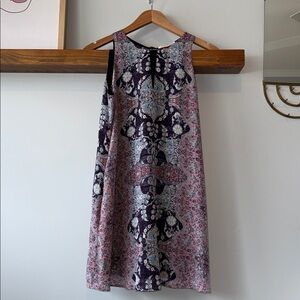 Sleeveless Silk Printed Shift Dress
